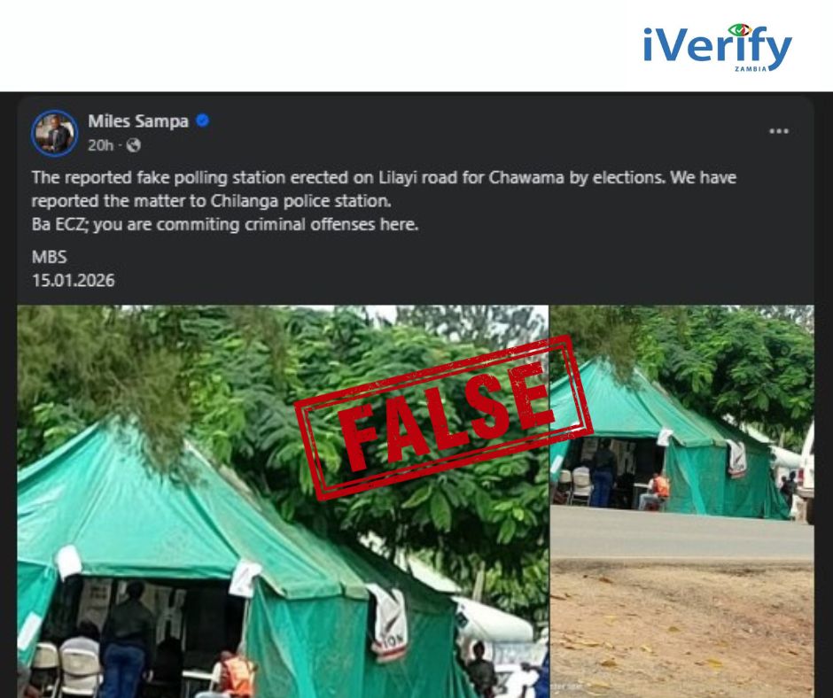 No, the ECZ did not set up a fake polling station in Lilayi Road during Chawama by-election