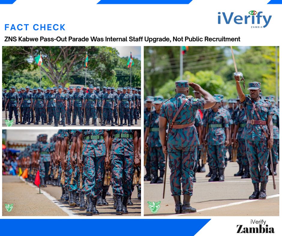 ZNS Kabwe Pass-out Parade was an Internal Staff Upgrade, not a Public Recruitment 