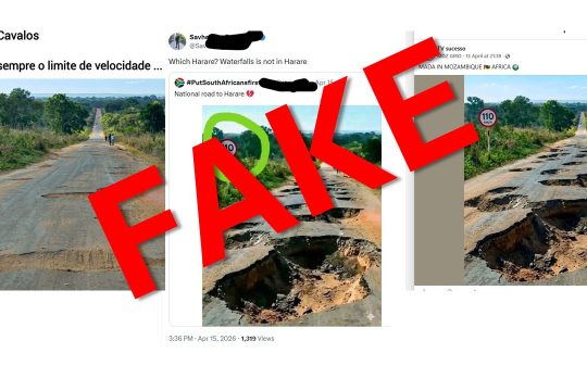 An image circulating on social media claims to show a severely damaged road in Chinsali, prompting calls for urgent action. However, verification reveals the image has been shared in multiple countries with no credible link to Chinsali, making the claim misleading.